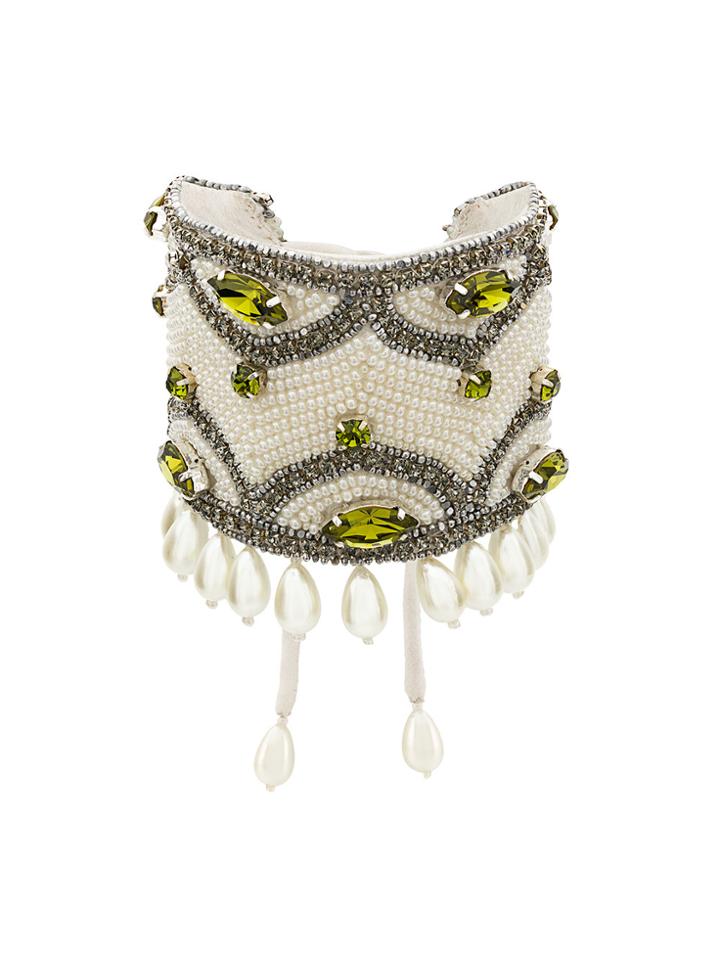Etro Crystal Pearl Embellished - White