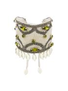Etro Crystal Pearl Embellished - White