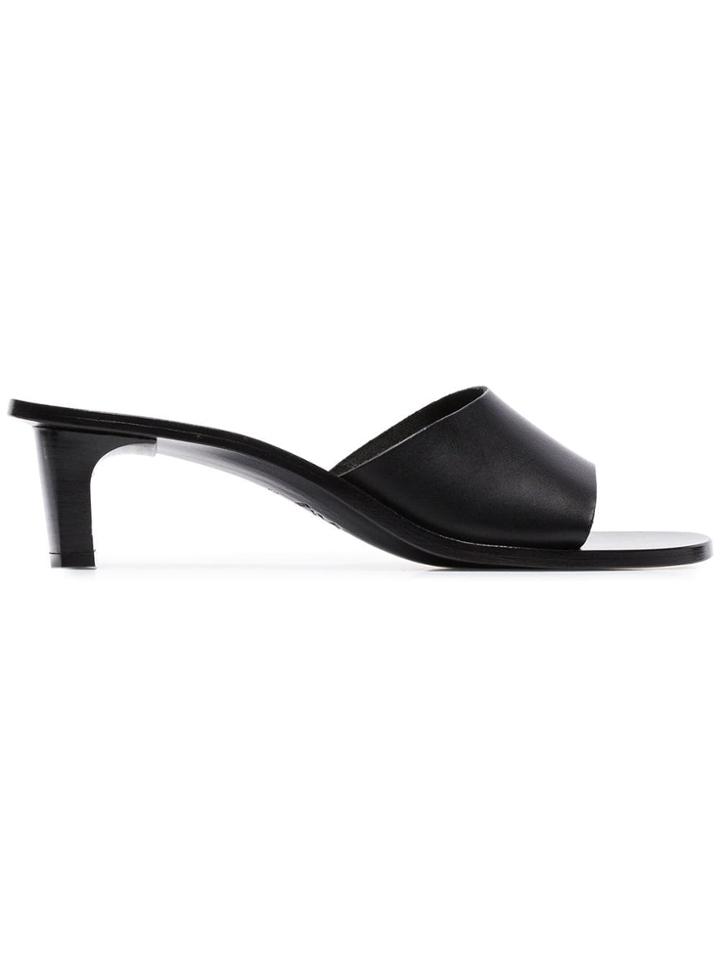 Atp Atelier Black Peonia 45 Leather Mules