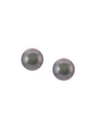 Baggins 14kt White Gold Tahitian Pearl Studs - Grey