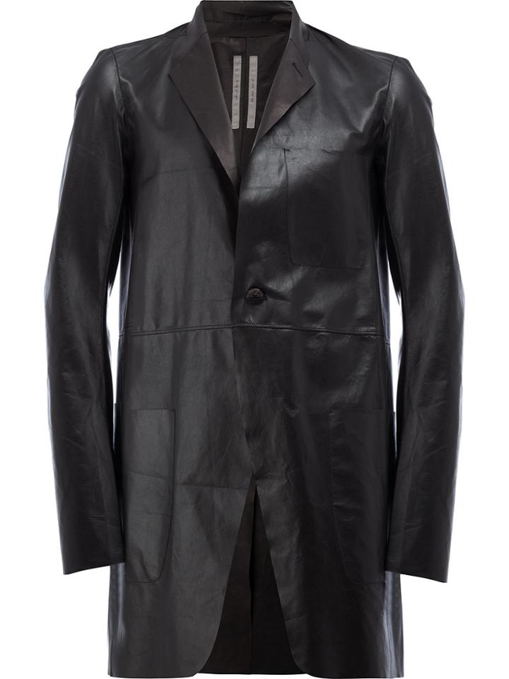 Rick Owens Single-breasted Coat - Black