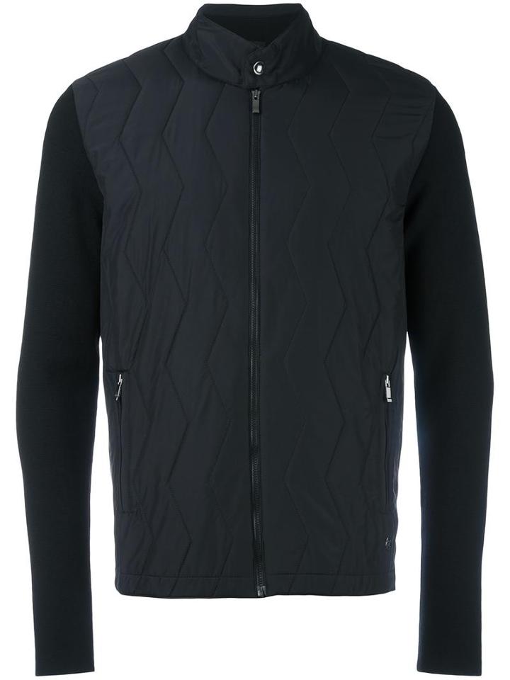 Z Zegna Padded Front Jacket, Men's, Size: Xl, Black, Wool/polyester/polyamide