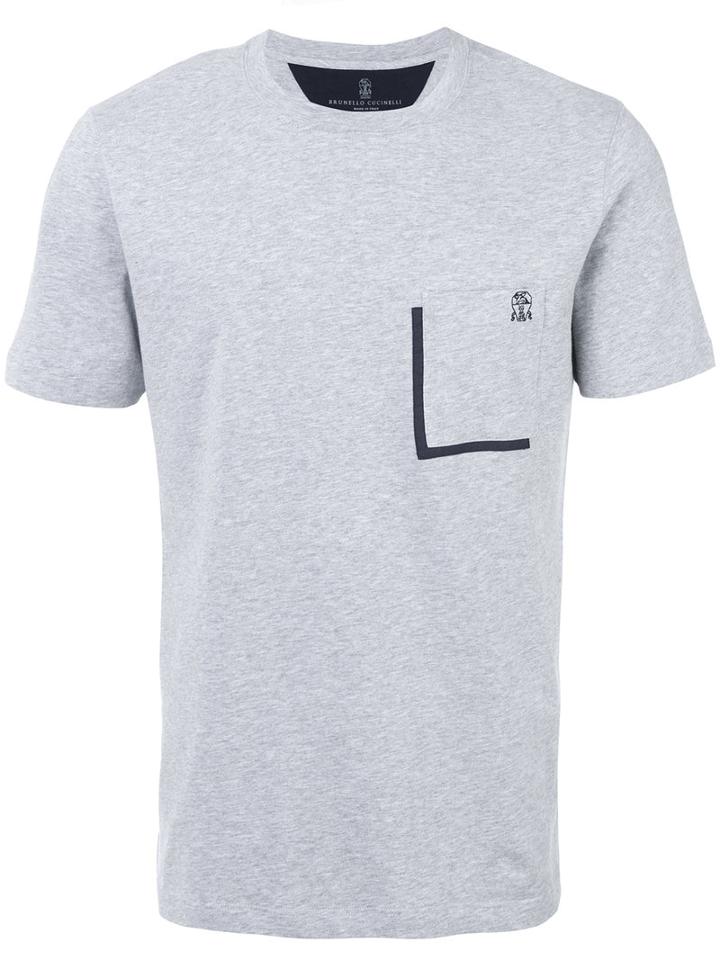 Brunello Cucinelli - Patch Pocket T-shirt - Men - Cotton - Xl, Grey, Cotton