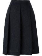 's Max Mara Floral Jacquard Skirt, Women's, Size: 40, Black, Silk/cotton/polyester/acrylic