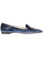 Emma Hope Shoes Embroidered Ballerinas - Blue
