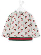 Gucci Kids - Cherry Print Sweatshirt - Kids - Cotton/spandex/elastane/viscose/metallic Fibre - 24-36 Mth, Grey