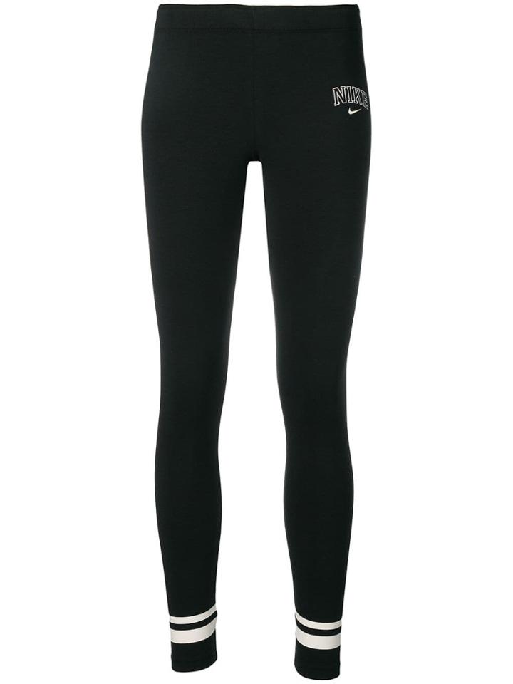 Nike Logo Perforamance Leggings - Black
