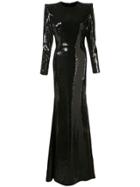 Alex Perry Felix Sequinned Gown - Black