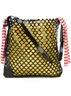 Marques'almeida Oversized Netted Shoulder Bag, Women's, Black, Leather/cotton