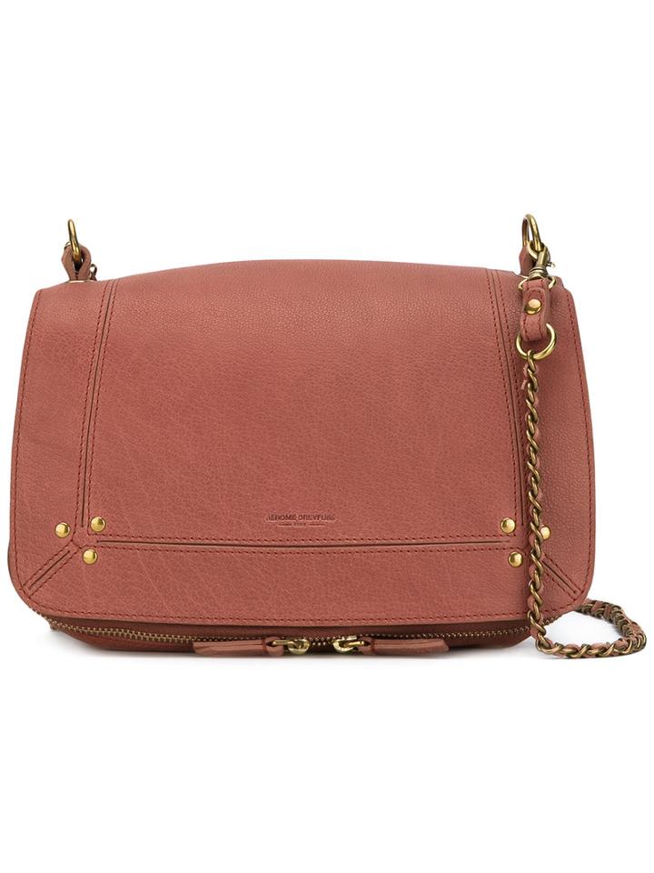 Jérôme Dreyfuss Bobi Shoulder Bag, Women's, Pink/purple, Cotton/buffalo Leather/goat Suede