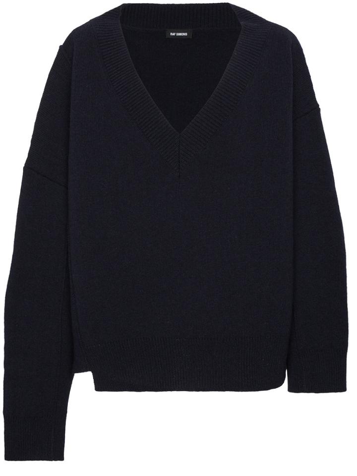 Raf Simons Wool Oversized Sweater - Blue