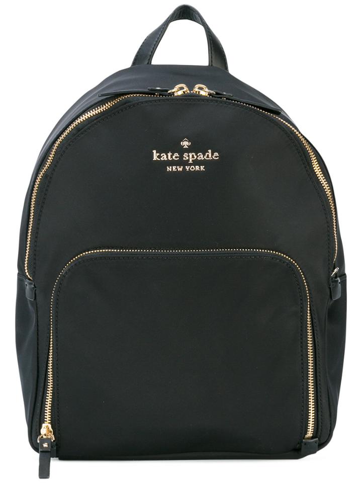 Kate Spade Logo Plaque Backpack - Black