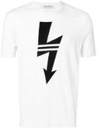 Neil Barrett Bolt Logo Knitted T-shirt - Neutrals