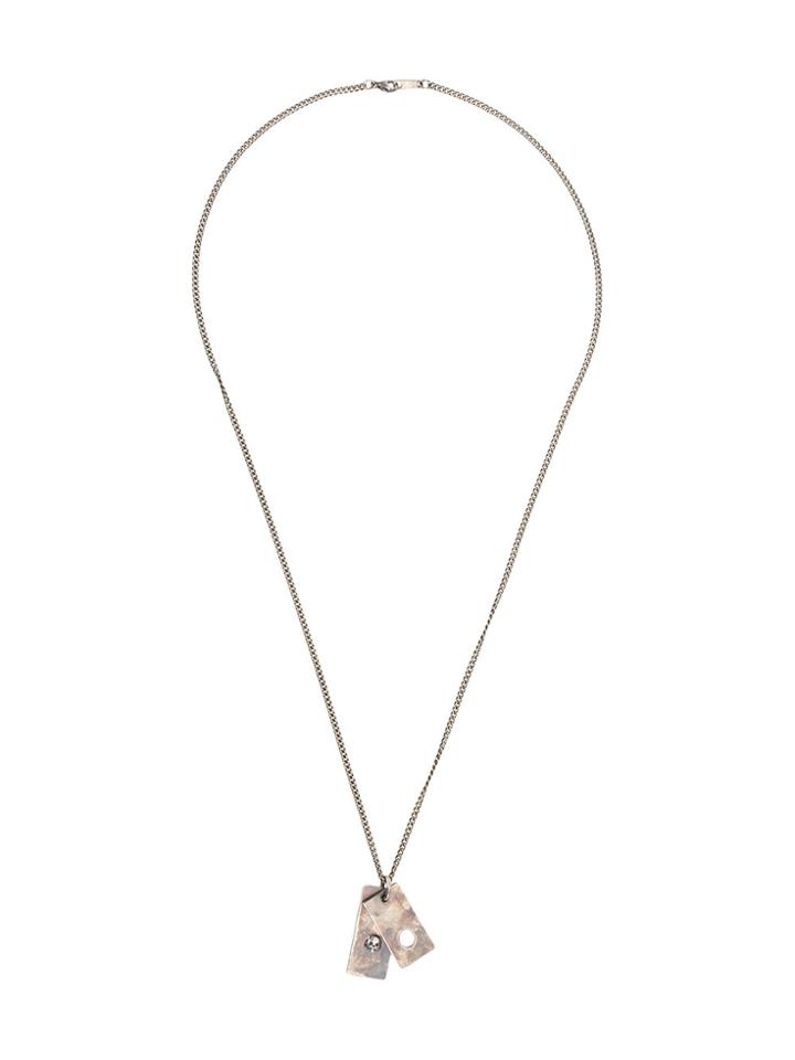 Tobias Wistisen Skull Plate Necklace - Metallic