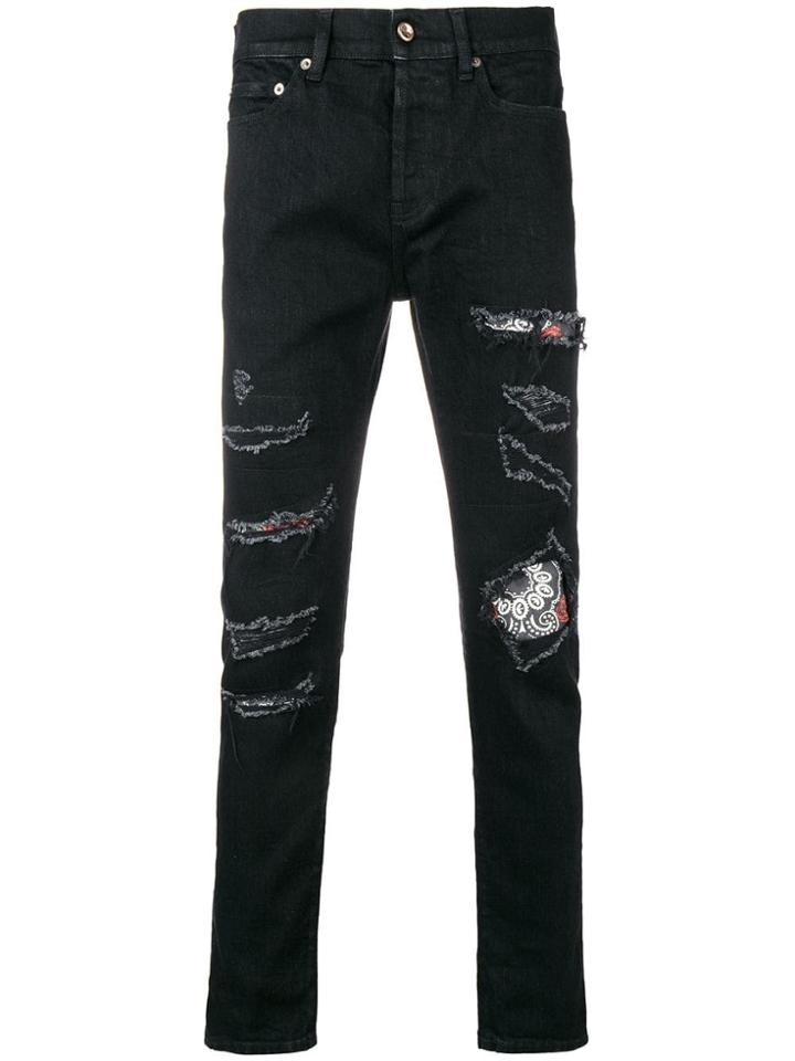 Overcome Distressed Slim Jeans - Black