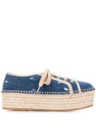 Miu Miu Espadrille Platform Sneakers - Blue