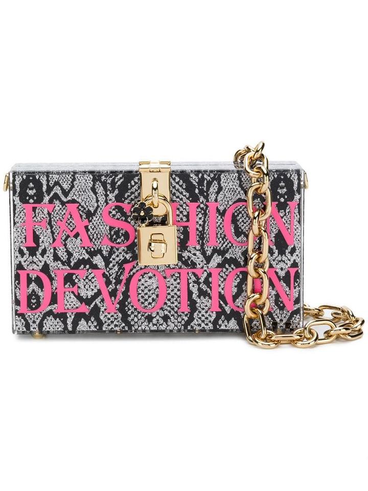 Dolce & Gabbana Fashion Devotion Box Clutch - Black