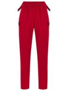 High Waisted Trousers, Women's, Size: 40, Red, Acetate/viscose, Reinaldo Lourenço