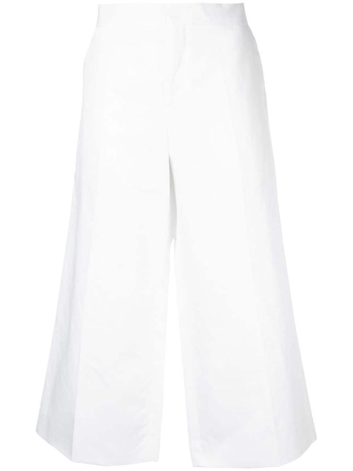 Marni Cropped High Waisted Trousers - White