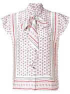 Philosophy Di Lorenzo Serafini Printed Bow Blouse - White