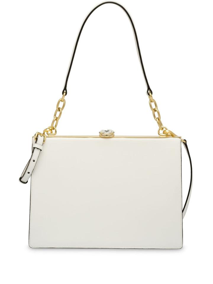 Miu Miu Solitaire Tote Bag - White