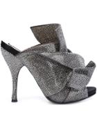 No21 Bow Detail Mules - Metallic