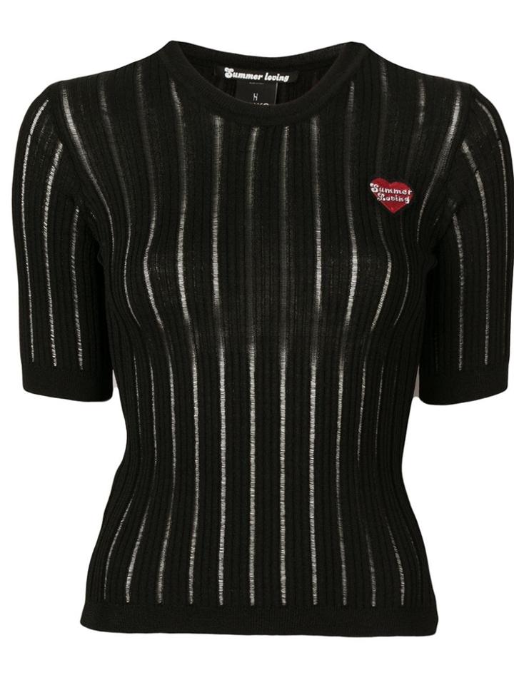 Pinko Summer Loving Knitted Top - Black