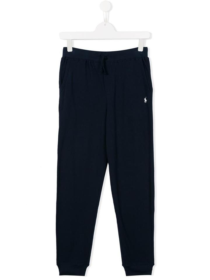 Ralph Lauren Kids Gathered Ankle Track Pants, Boy's, Size: 14 Yrs, Blue
