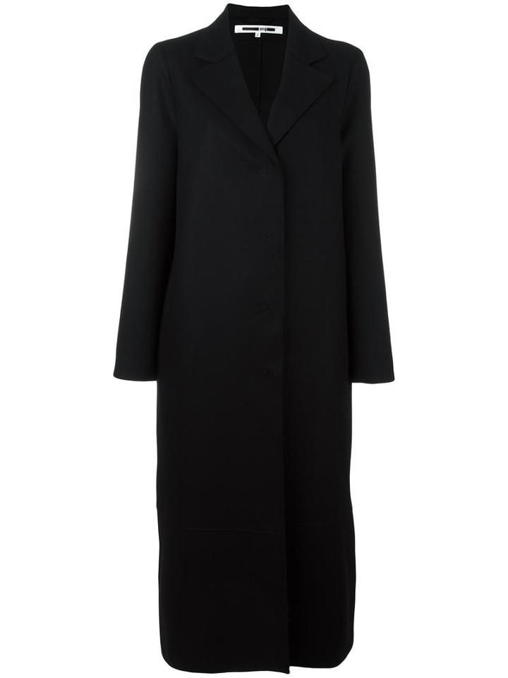 Mcq Alexander Mcqueen Single Breasted Coat, Women's, Size: 42, Black, Polyamide/virgin Wool