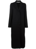 Mcq Alexander Mcqueen Single Breasted Coat, Women's, Size: 42, Black, Polyamide/virgin Wool