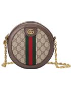 Gucci Ophidia Mini Gg Round Shoulder Bag - Neutrals