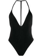 Philipp Plein Halter Neck One Piece - Black