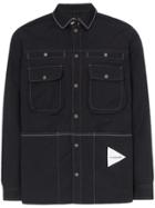 And Wander Laser Nylon Shirt Jacket - Black