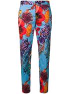 Paul Smith Ocean Print Trousers - Blue