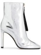 Jimmy Choo Metallic Heeled Boots - Silver