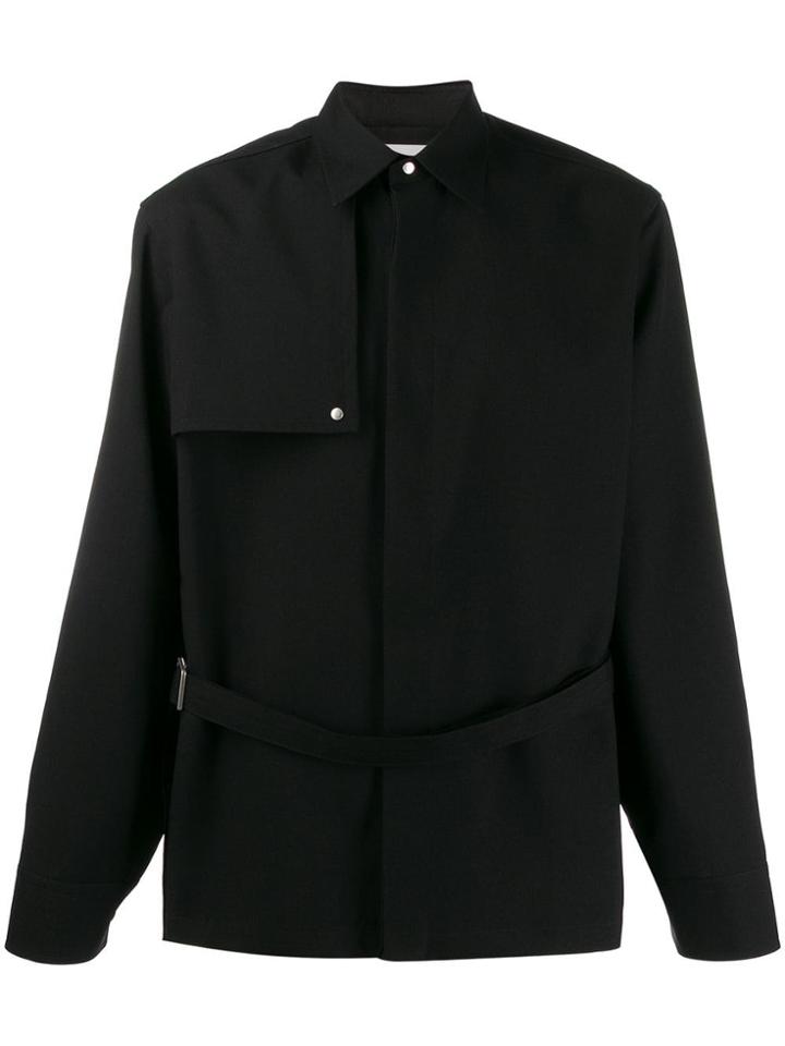 Jil Sander Belted Shirt - Black