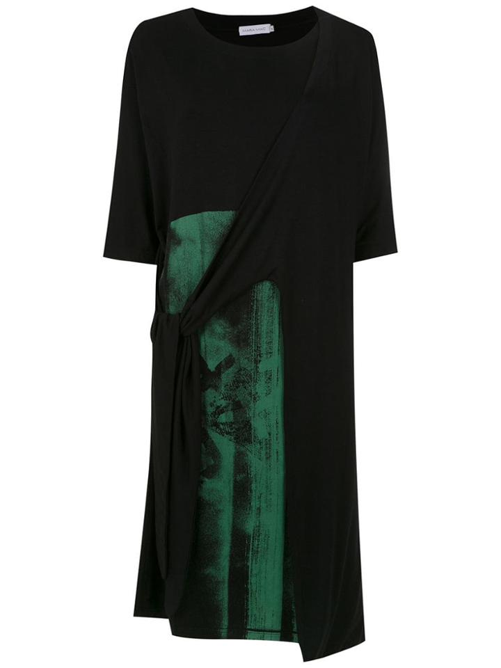 Mara Mac Printed Straight Dress - Black
