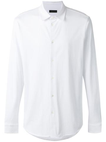 Z Zegna - Curved Hem Shirt - Men - Cotton - L, White, Cotton