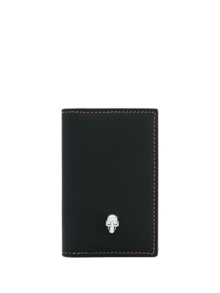 Alexander Mcqueen Skull Detailed Wallet - Black