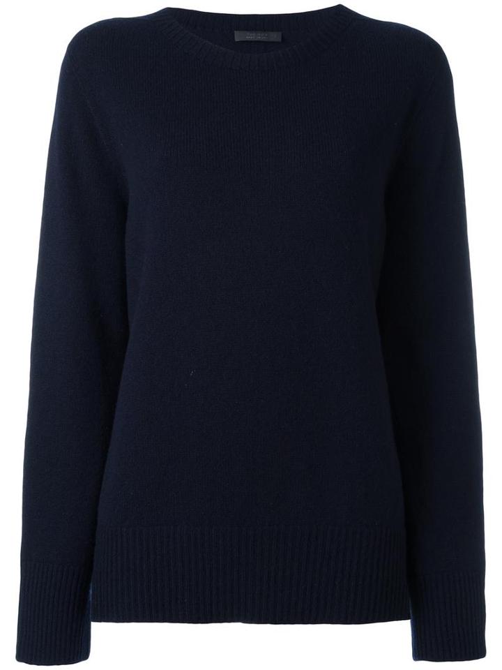 The Row Classic Long Sleeve Jumper, Women's, Size: Large, Blue, Cashmere/wool