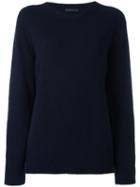 The Row Classic Long Sleeve Jumper, Women's, Size: Large, Blue, Cashmere/wool