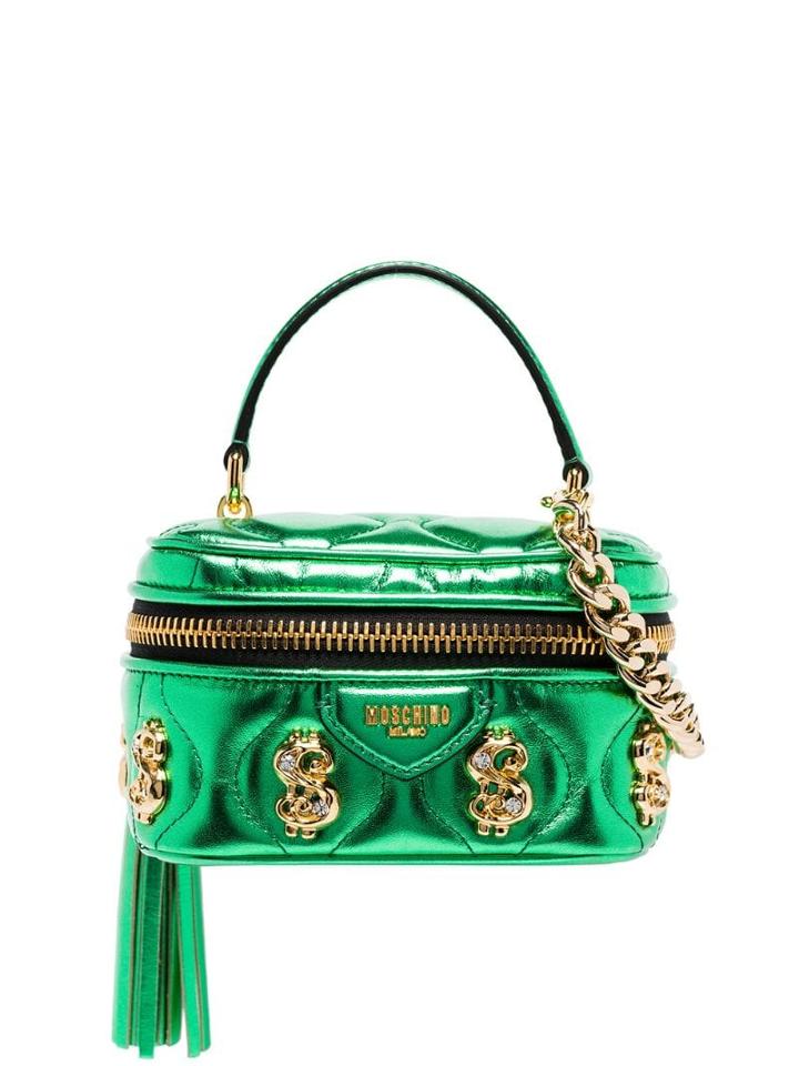 Moschino $ Embellished Box Bag - Green
