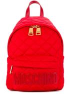 Moschino Quilted Backpack - Red