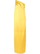 Maison Rabih Kayrouz Satin Granite Dress - Yellow