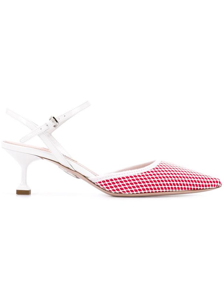 Miu Miu Sling-back Pointed Pumps - White
