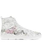 Prada Rabbit Illustrated Sneakers - White