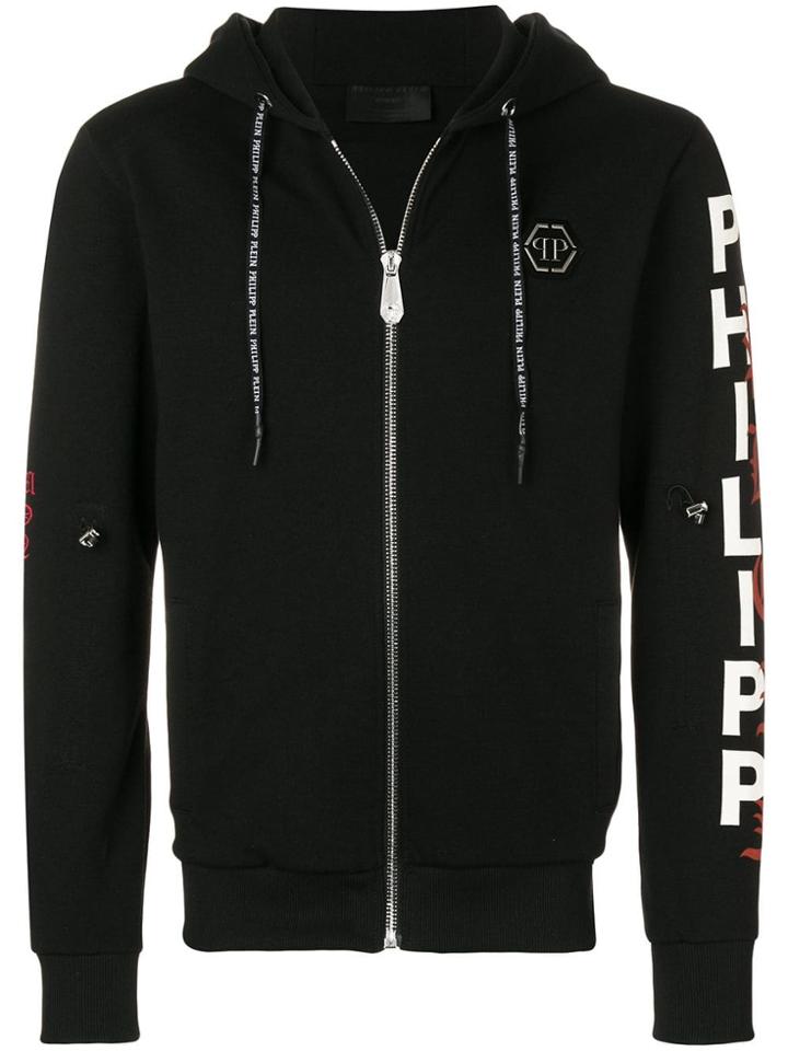 Philipp Plein Plein Dollars Zipped Hoodie - Black