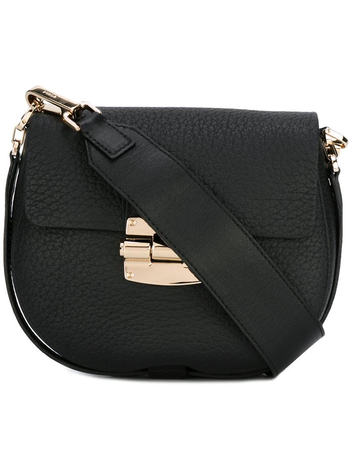 Furla - Logo Buckle Cross Body Bag - Women - Leather - One Size, Black, Leather