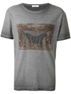 Valentino Mariposa Print T-shirt, Men's, Size: Medium, Grey, Cotton