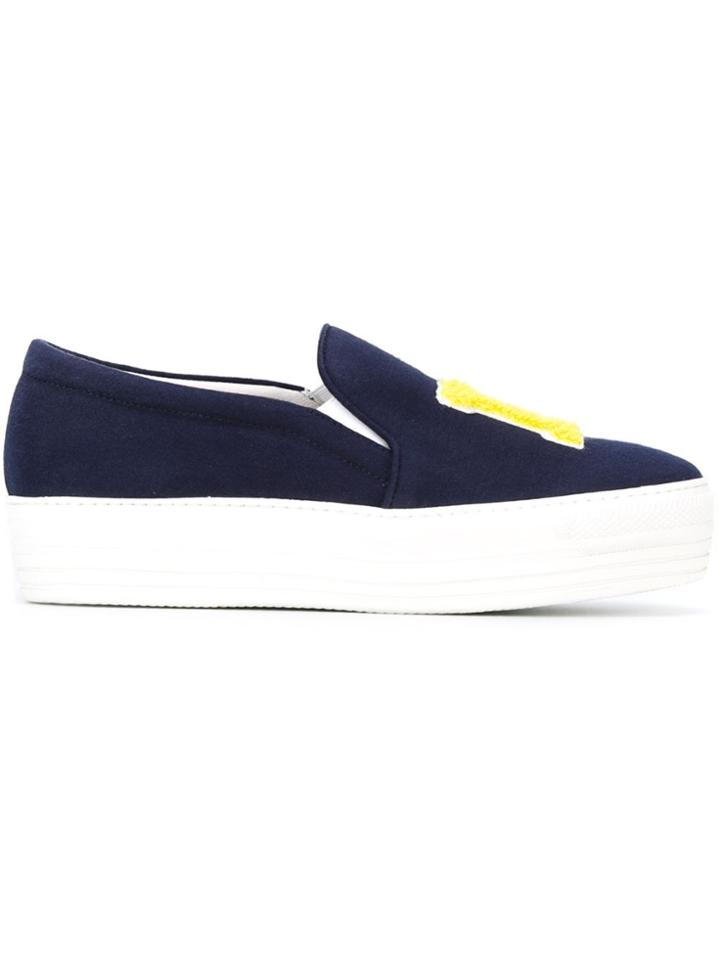Joshua Sanders La Patch Slip-on Sneakers - Blue